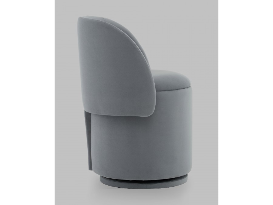 Пуф-трансформер Таунсвилл вращающийся с ящиком велюр серый