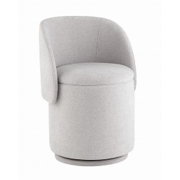 Пуф-трансформер Таунсвилл вращающийся с ящиком букле светло-серый