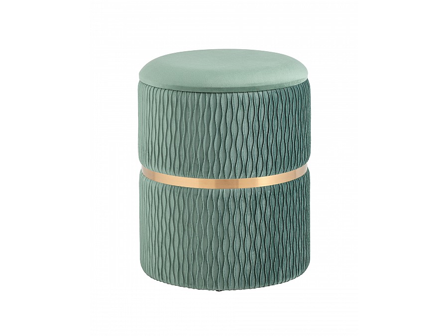 Пуф Джесси с ящиком велюр бирюзовый