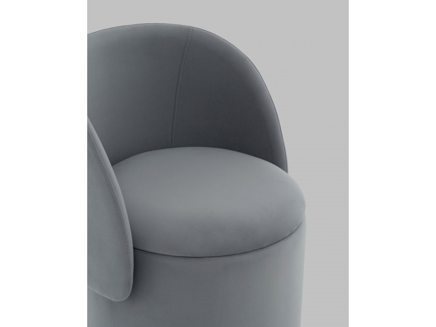 Пуф-трансформер Таунсвилл вращающийся с ящиком велюр серый