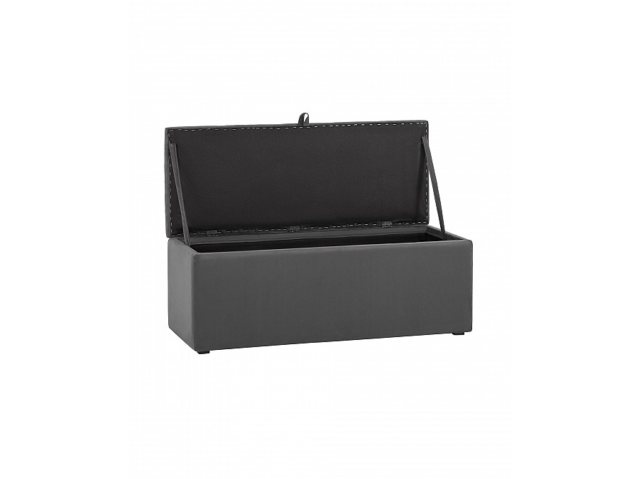 Пуф с крышкой Нильсон 2 велюр тёмно-серый