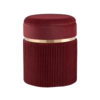 Пуф Миранда с ящиком велюр бордовый