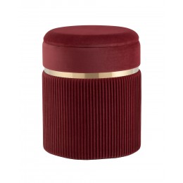Пуф Миранда с ящиком велюр бордовый