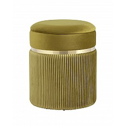 Пуф Миранда с ящиком велюр оливковый