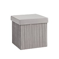 Пуф складной с ящиком Store Square серый
