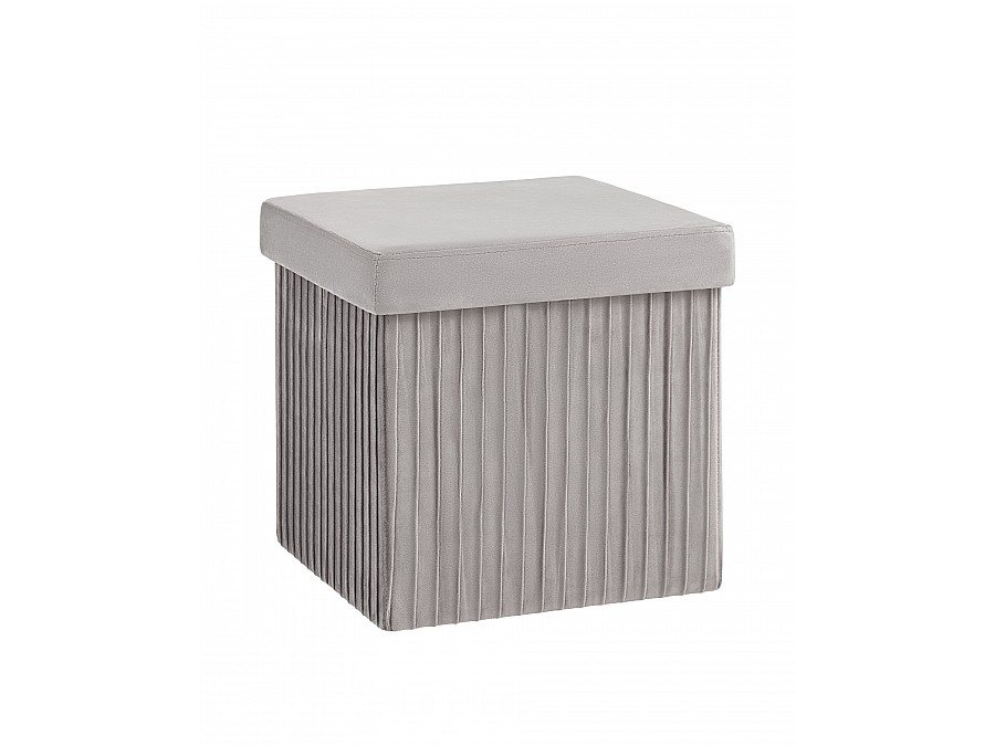 Пуф складной с ящиком Store Square серый