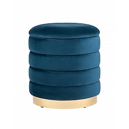 Пуф Франсис с ящиком велюр синий
