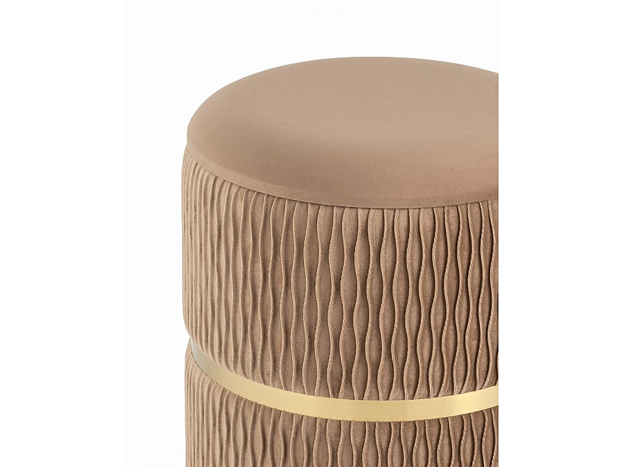Пуф Джесси с ящиком велюр бежевый