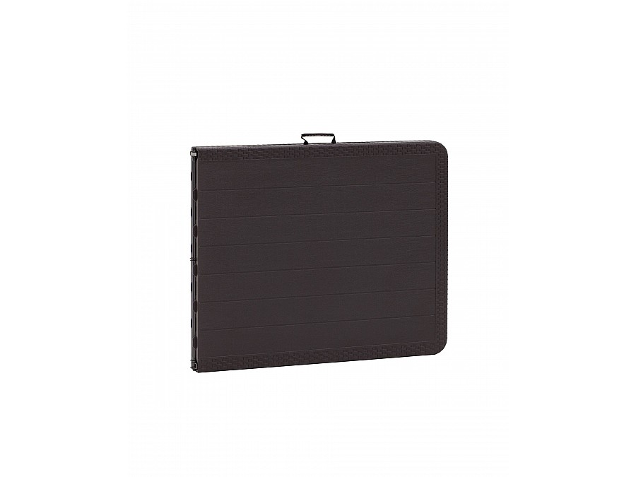 Стол складной чемодан пластиковый Кейт 180 коричневый