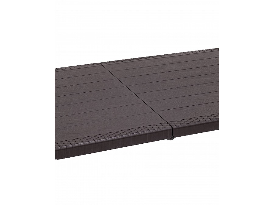 Стол складной чемодан пластиковый Кейт 180 коричневый