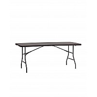 Стол складной чемодан пластиковый Кейт 180 коричневый