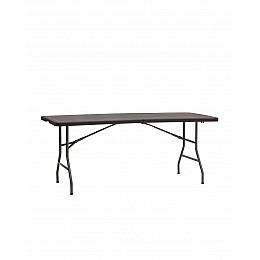 Стол складной чемодан пластиковый Кейт 180 коричневый