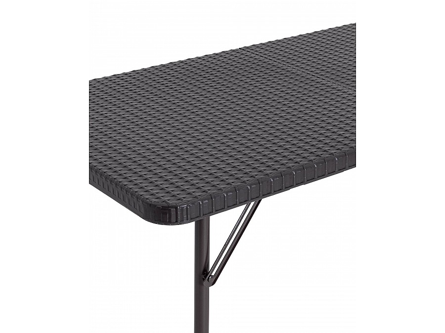 Стол складной чемодан пластиковый Кейт 120 коричневый