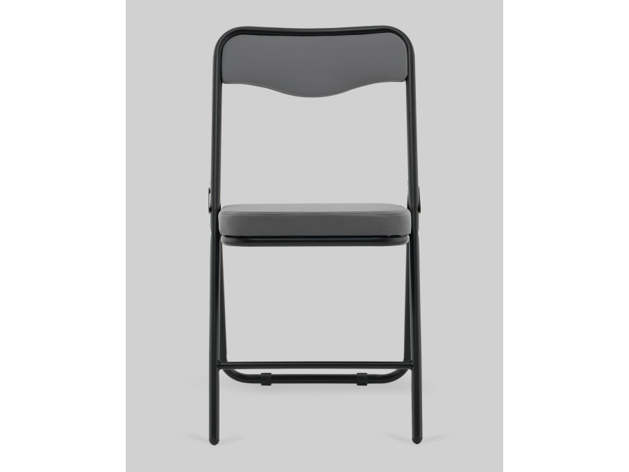 Стул складной Джонни велюр велютто темно-серый каркас черный матовый