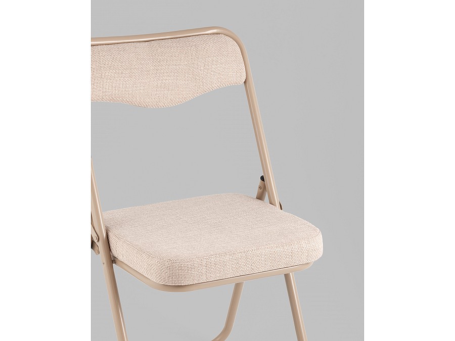 Стул складной Джонни рогожка бежевая каркас бежевый