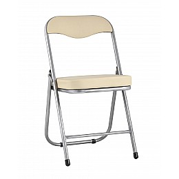 Стул складной ДЖОН металлик, кремовый