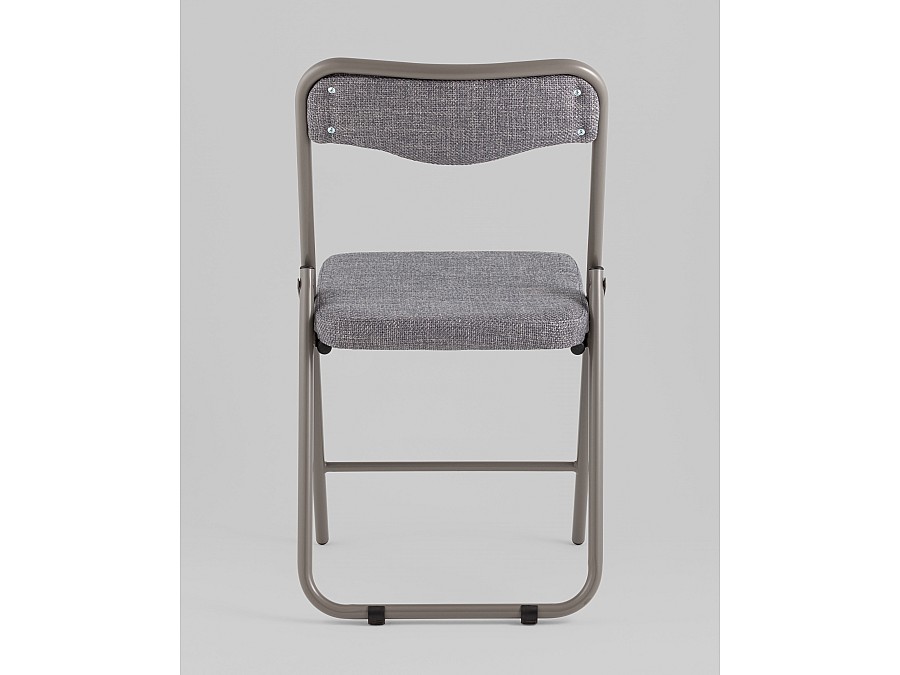 Стул складной Джонни рогожка серо-голубой каркас серый