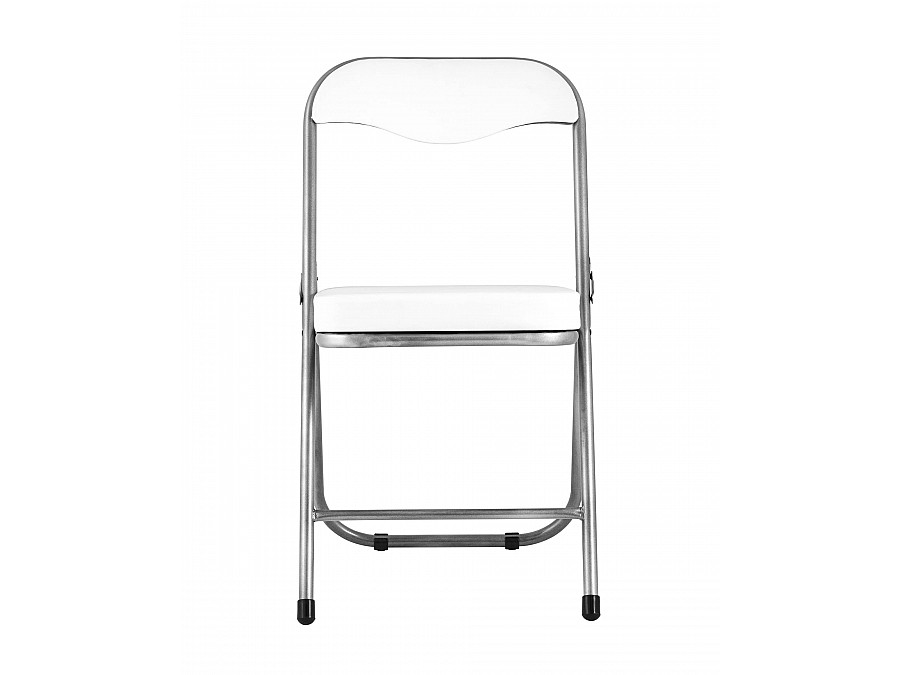 Стул складной ДЖОН металлик, белый