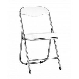 Стул складной ДЖОН металлик, белый
