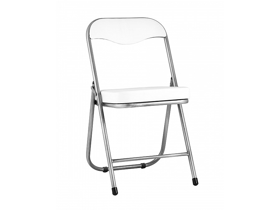 Стул складной ДЖОН металлик, белый