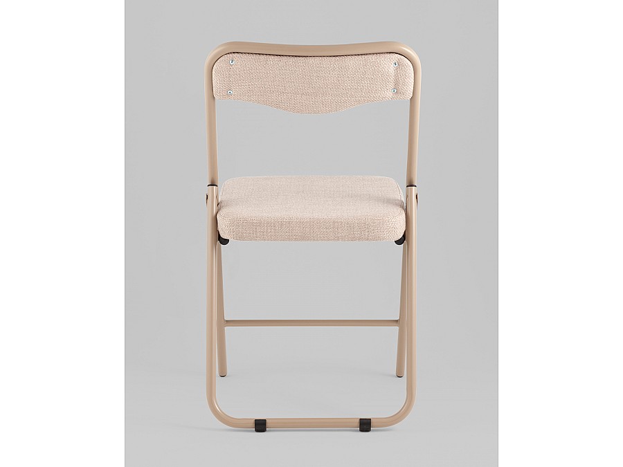 Стул складной Джонни рогожка бежевая каркас бежевый