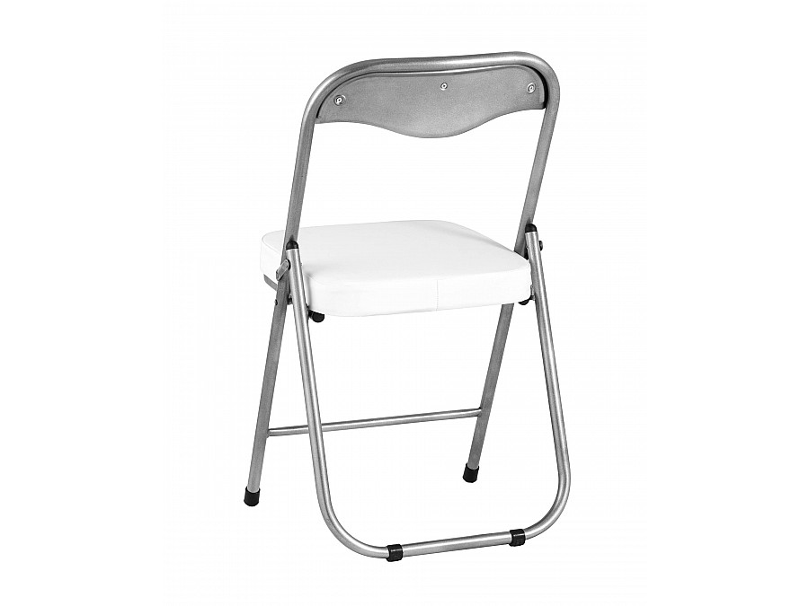 Стул складной ДЖОН металлик, белый