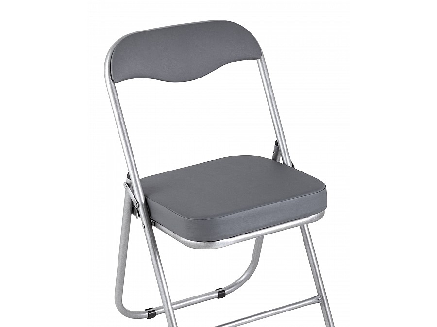 Стул складной ДЖОН металлик, серый