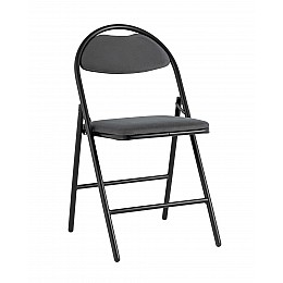 Стул складной Hagen велюр тёмно-серый каркас черный