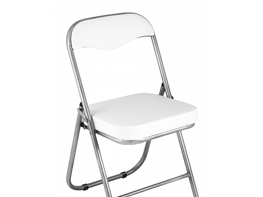 Стул складной ДЖОН металлик, белый