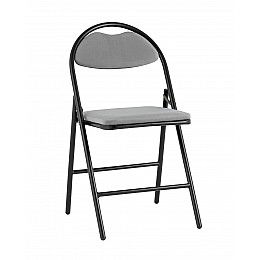 Стул складной Hagen велюр серый каркас черный