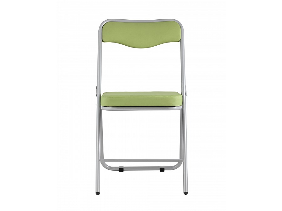 Складной стул Джонни экокожа салатовый каркас металлик