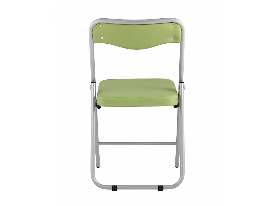 Складной стул Джонни экокожа салатовый каркас металлик