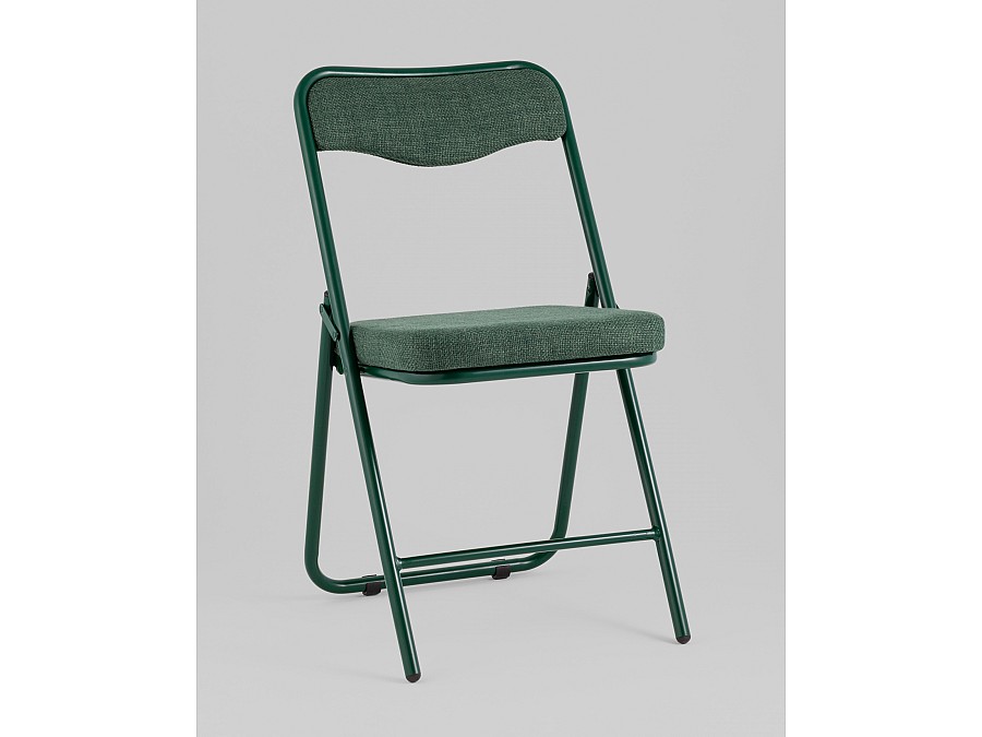 Стул складной Джонни рогожка зеленая каркас зеленый