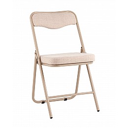 Стул складной Джонни рогожка бежевая каркас бежевый