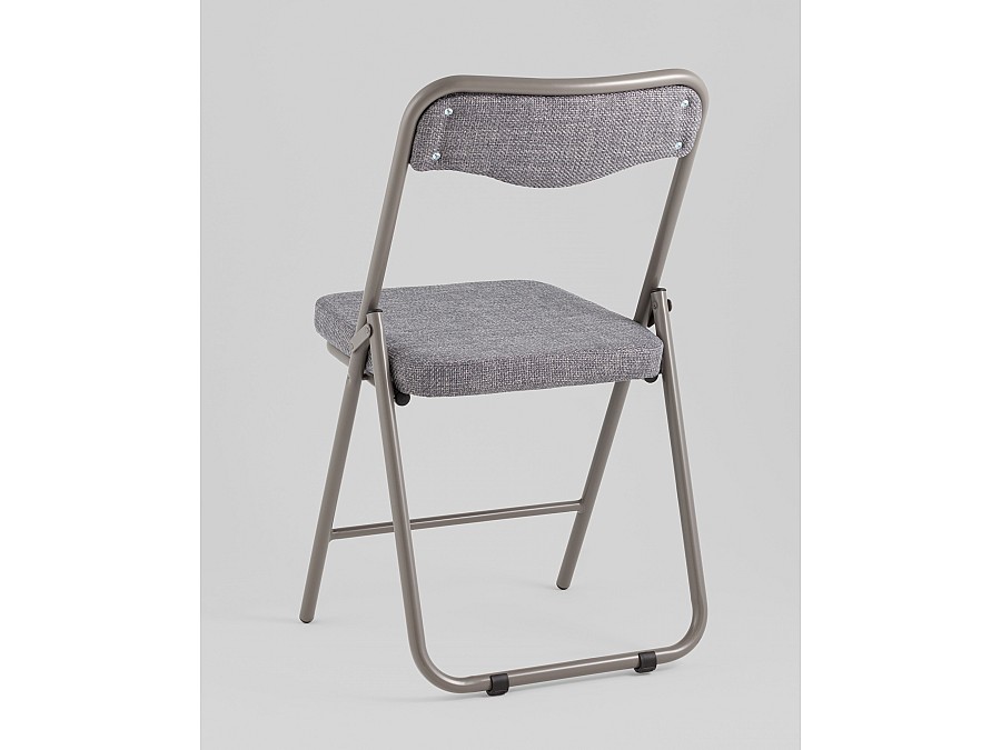 Стул складной Джонни рогожка серо-голубой каркас серый