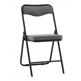 Стул складной Джонни велюр велютто темно-серый каркас черный матовый