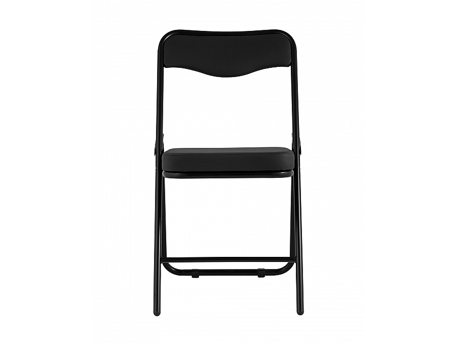 Складной стул Джонни экокожа черный каркас черный матовый