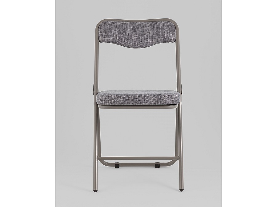 Стул складной Джонни рогожка серо-голубой каркас серый