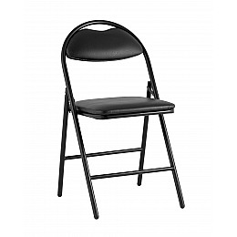Стул складной Hagen экокожа черный каркас черный
