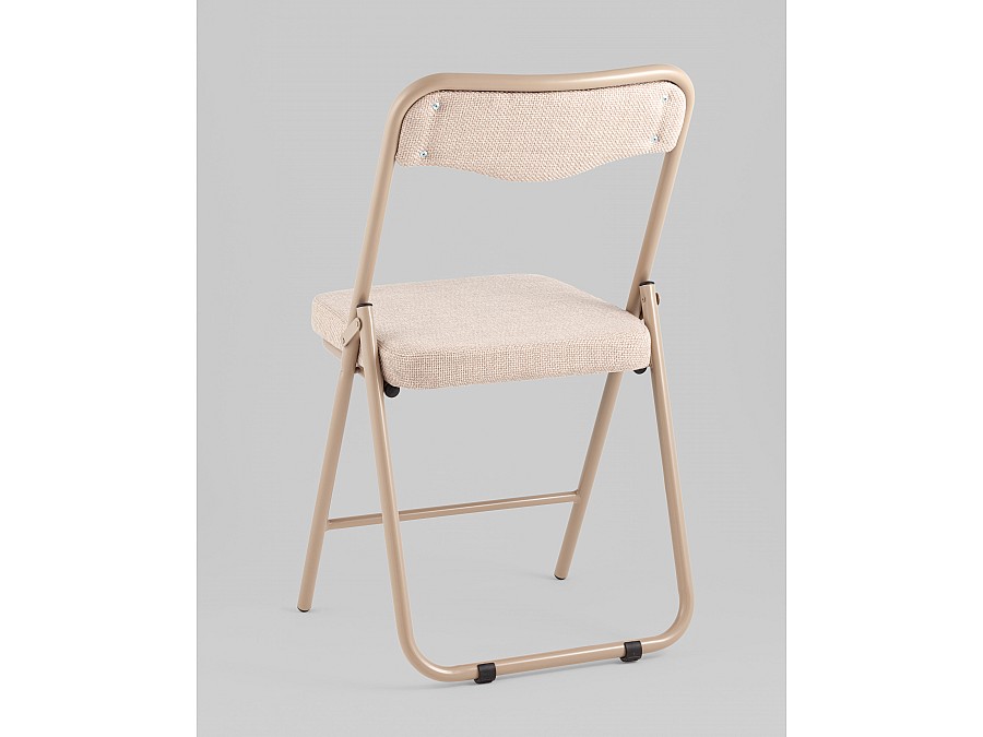 Стул складной Джонни рогожка бежевая каркас бежевый