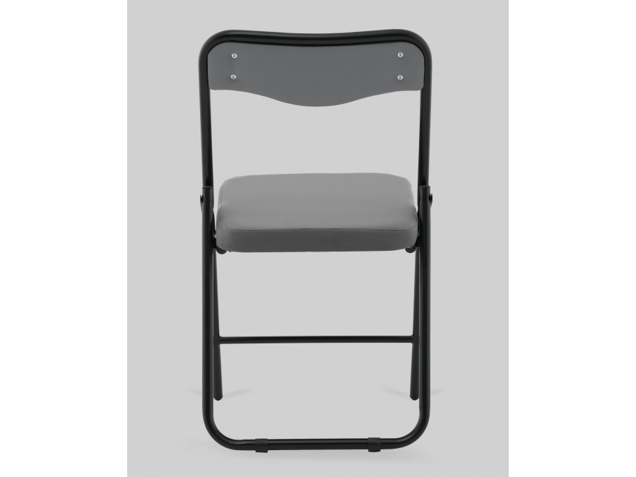Стул складной Джонни велюр велютто темно-серый каркас черный матовый