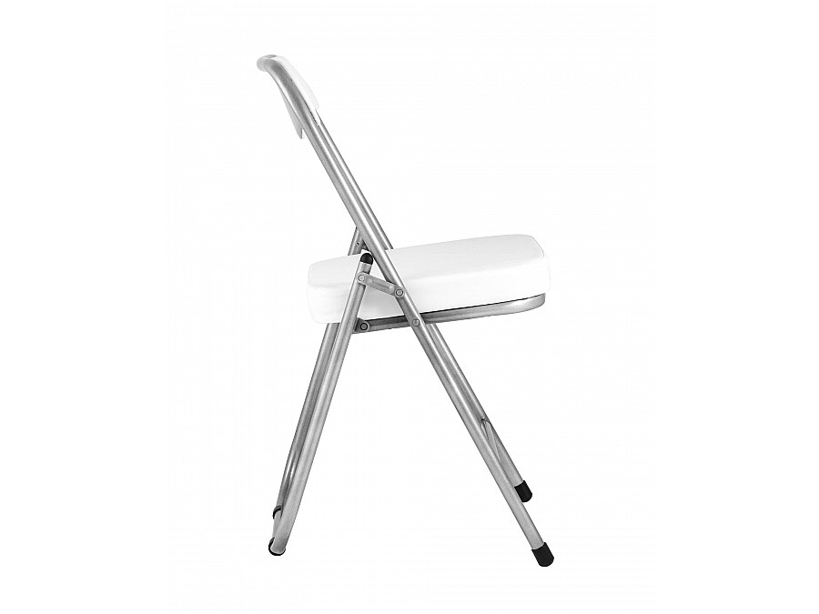 Стул складной ДЖОН металлик, белый