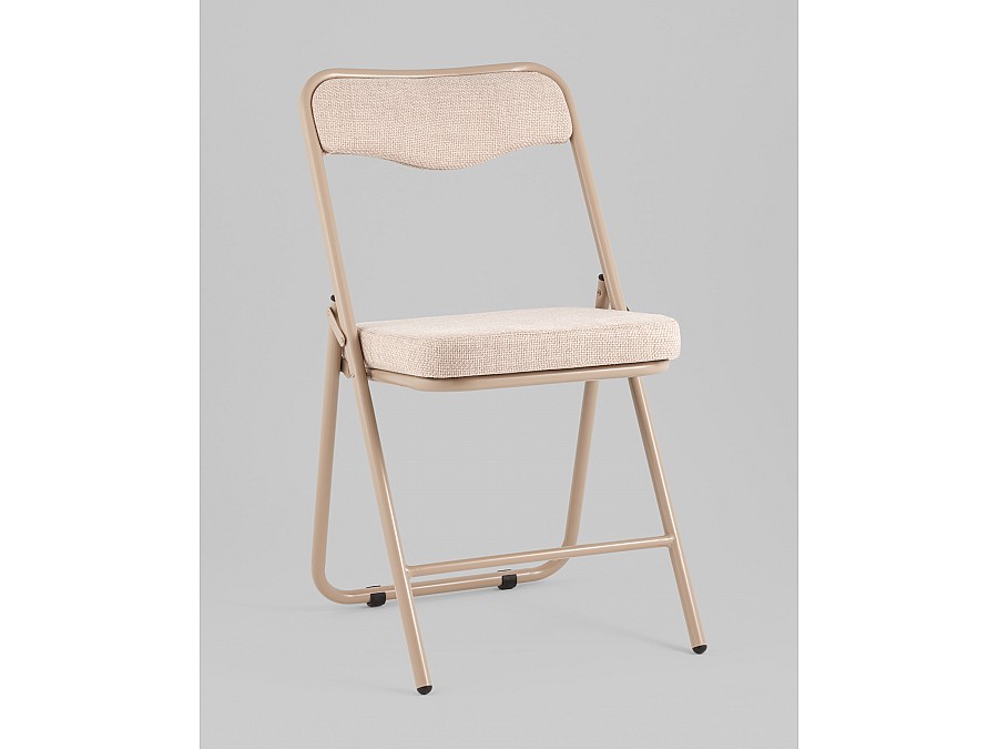 Стул складной Джонни рогожка бежевая каркас бежевый