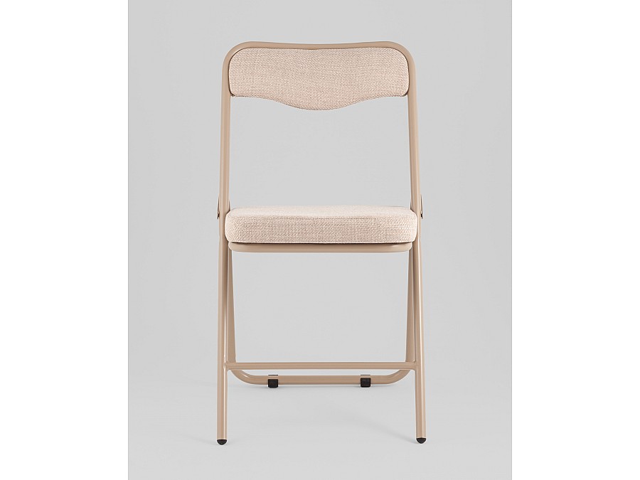 Стул складной Джонни рогожка бежевая каркас бежевый