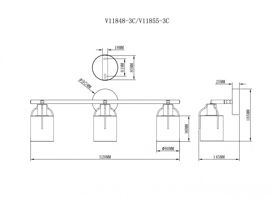 Спот Moderli V11855-3C Inari
