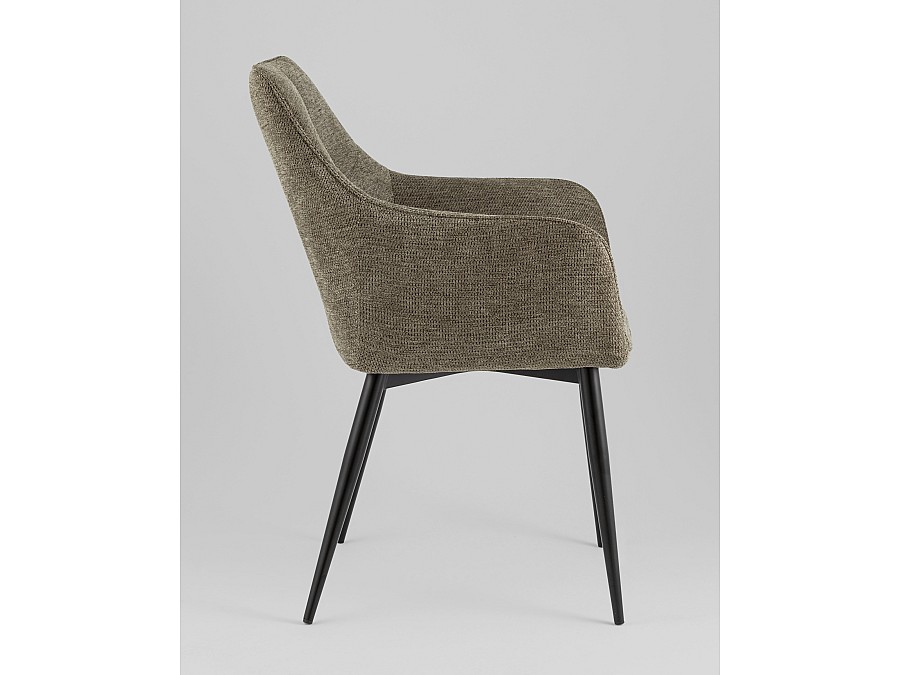 Стул обеденный Lynet рогожка серо-зеленый