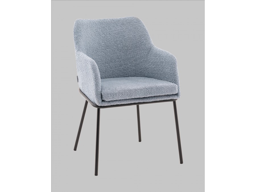 Стул с подлокотниками Кози new ткань букле синий