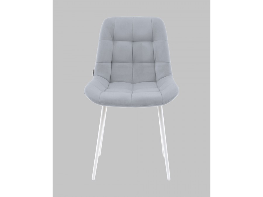 Стул Флекс N светло-серый белые ножки