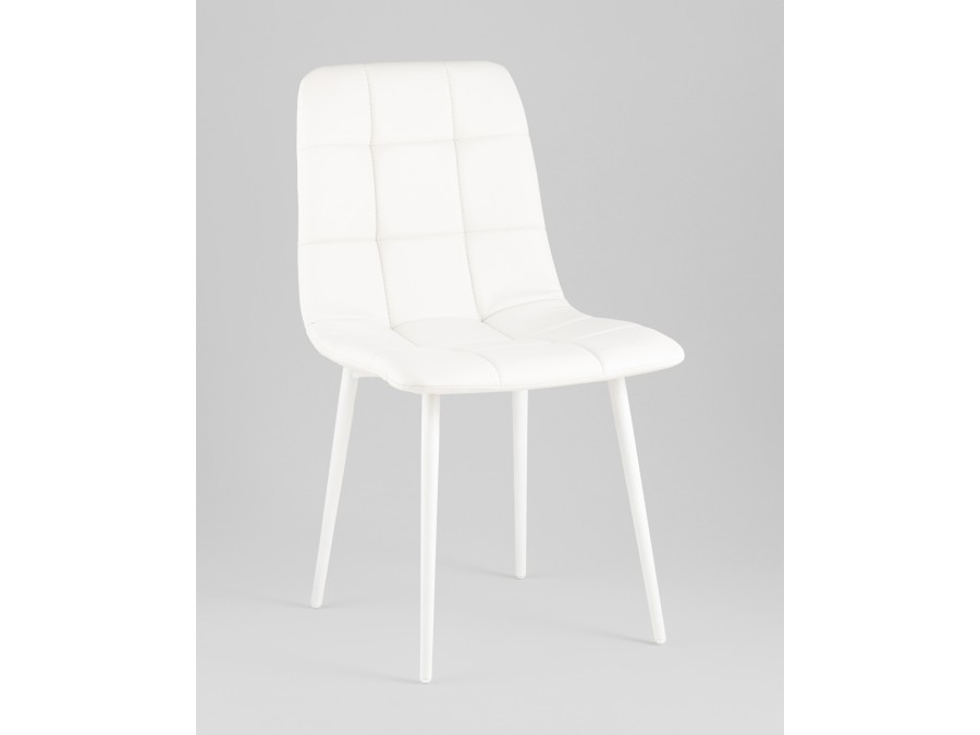 Стул Одди NEW экокожа белый белые ножки