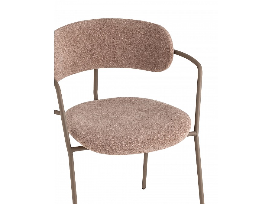 Стул Дженни букле бежевый каркас бежево-серый матовый
